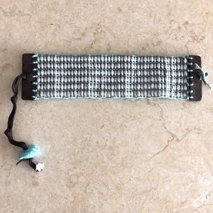 Lucky Brand silver snd turquoise bracelet